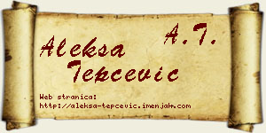 Aleksa Tepčević vizit kartica